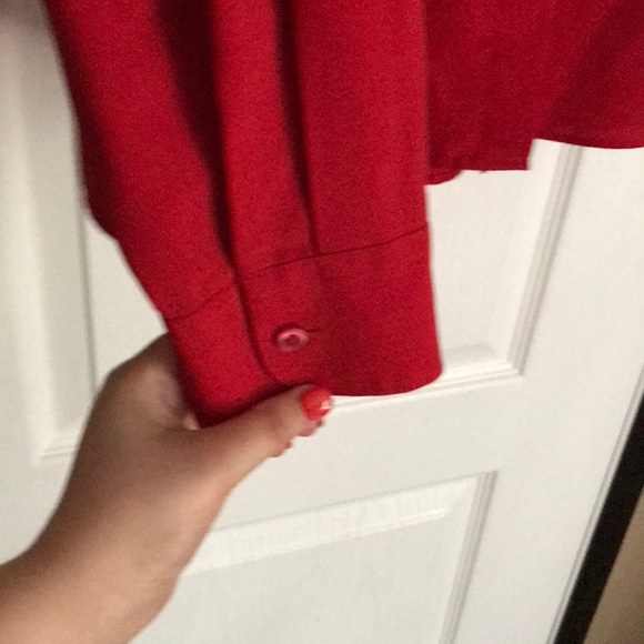 Red button down - Picture 3 of 5